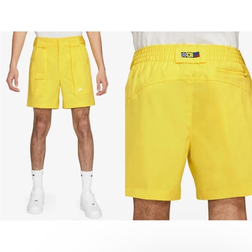 NIKE 1987 official reissue yellow Woven men's 100% Cotton Shorts